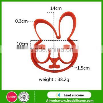Kitchen Tool Lovely Rabbit Shape Silicone Fried Egg Ring , Silicone Fried Egg Mold photo-3