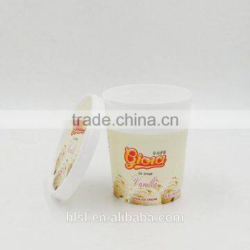 In Mould Labelling Disposable Ice Cream Containers,white Ice Cream Container With Spoon,plastic Ice Cream Containers