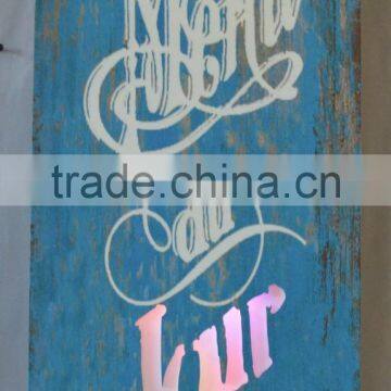 2016 Antique Decorative Wooden Wall Plaque WITH LED Light, Wooden Lighted Printing Sign photo-2