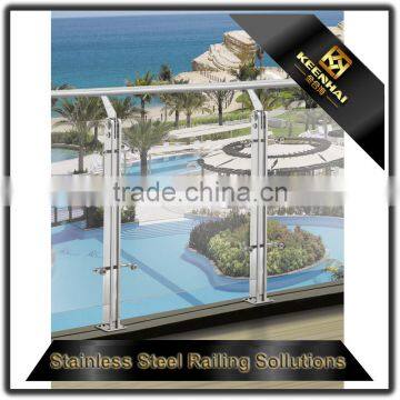 Outdoor Design Balcony Terrace Stainless Steel Balustrade with Glass