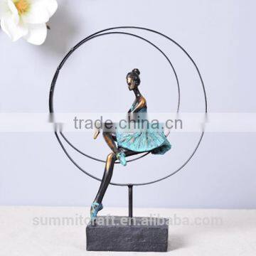 Home Decoration Items Resin Bronze Ballerina Sculpture photo-4