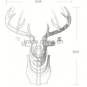 DIY Deer Head Christmas Animal Trophies Wall Hanging Decorations photo-4