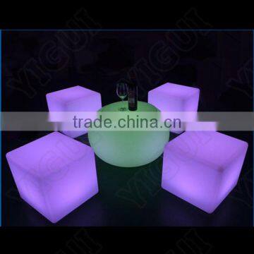 hot sale remote controlled garden outdoor furniture led bar tables for garden