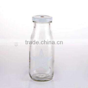 11oz Pentacle Decal Milk Bottle Glass Mason Jar With Lid photo-2