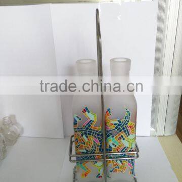 Beautiful Customized Glass Bottle /two Bottles Set With Frame photo-2