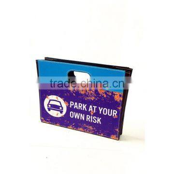 Foldable Faux Leather Storage Bin With Two Handles, Durable Open Storage Basket photo-3