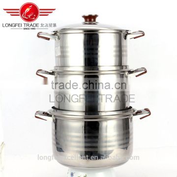 2016 large stainless steel bright color cookware set stainless steel soup pot