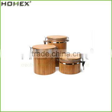 Eco-Friendly Spice,Food, Sugar,Tea Storage Use Seal Canister Lucky Bamboo Pots Jar/Homex_Factory photo-2