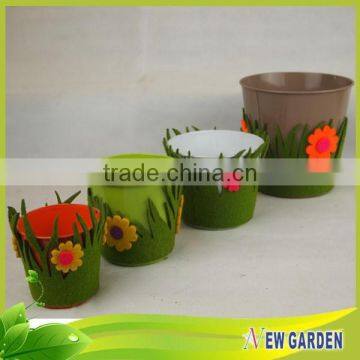 Flannelette Decorative New Colored Metal Watering Can Flower Pot photo-2