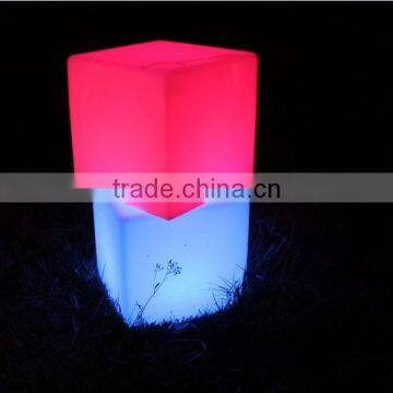 LED Cube Stool, Bar Stool Footrest Covers Plastic Cube