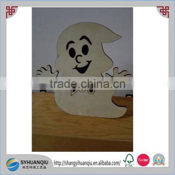 Flash LED Mini Wooden Carved Night Light Lamp Halloween Festival Party Decoration Gift