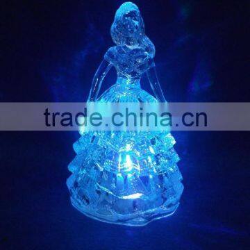 Clear Acrylic Manufacturer LED Flashing Bride in Wedding Dresses Decorations Gift photo-2