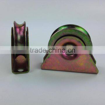 2.5 Inch Sliding Door Wheel Diameter 48mm Thickness 17mm Bearing 6201RS Groove "U" With Outer Support ITEM:518PCR photo-3