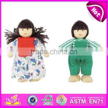 2016 New fashion baby toy wooden puppet doll for sale W06D012