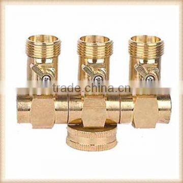 Brass 3-way water valve