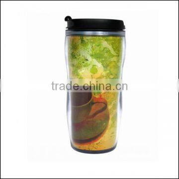 16oz High Quality Plastic Tumbler Double Wall Insulated Coffee Cup,OEM Plastic15oz Color Straight Water Coffee Tea Cup With Lid photo-4