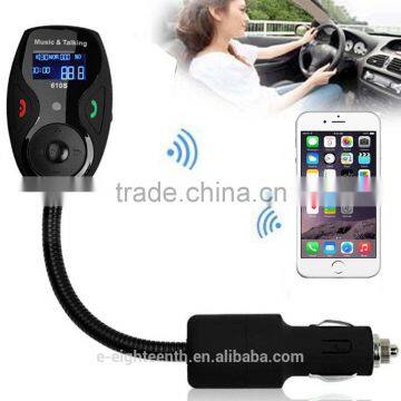 2016 popular Wireless Bluetooth FM Transmitter Modulator Flexible Car Kit MP3 Player