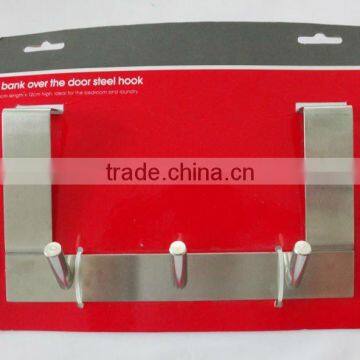 3 bank over the door steel hook