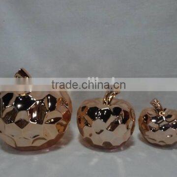 plating porcelain apple shape decorations holiday decorations