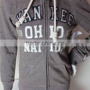 Lady Knitted Embroidery Zipper-Up Hoody photo-3