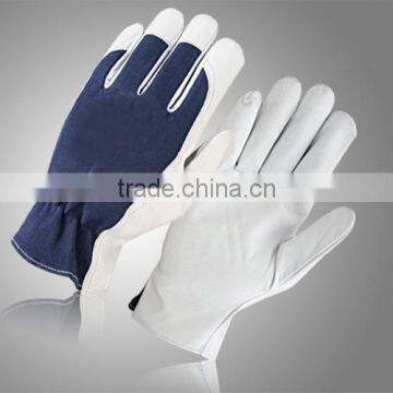 Blue and White Gloves