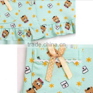 New Design 100% Cotton Pajama Sleepwear for Children,flower Printing Fabric for Pajama Children photo-2