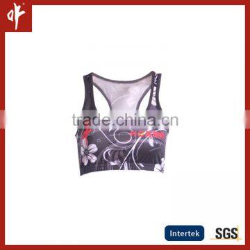 Custom lycra fabric for gym wear fitness clothing sports bra