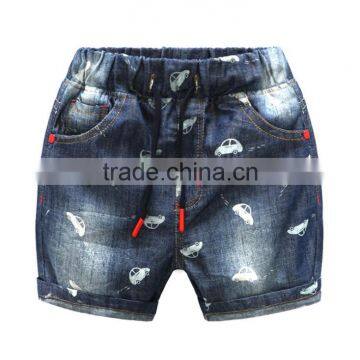 New style boys pants jeans back pocket cartoon denim short printed designs