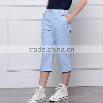 Custom School Student Boys' and Girls' Trousers 2017 Summer New England Children's Navigation Wind Pants Cropped Trousers photo-3