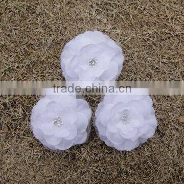 Hot Sale Peony Flower Artifial Flowers Accessory Handmade Artificial Fabric Peony Hair Flowers For Hair Dress Decoration photo-5