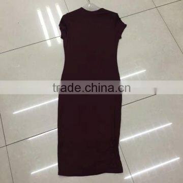 China Cheap Stocklots Women Brand Summer Maxi Dress photo-5