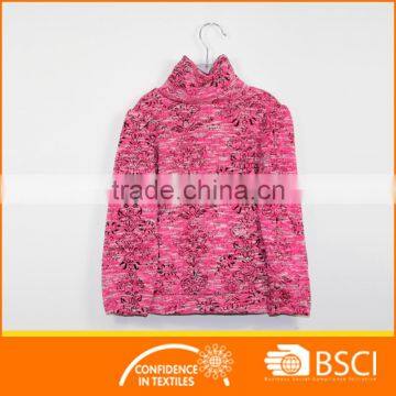 6M -8 Years France Cashmere Knitted Printed Long Sleeve Girl Winter T-shirt photo-2