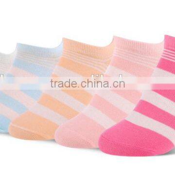 Hot selling stripes women low cut ankle sock