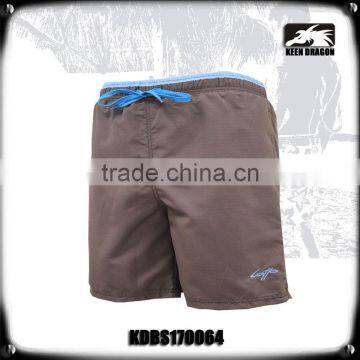 Microfiber Polyester Contrast Solid Color Swim Shorts With Mesh Inside photo-4