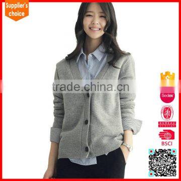 New women's v neck cardigan sweater cotton cashmere sweater cardigan