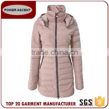 Newest Design Women Leisure Wearing Winter Hoody Padding Long Jacket photo-3