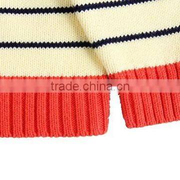 Contrast Color Trim Baby Cotton Sweater Cardigan photo-4