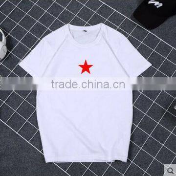 Summer the Little Fresh Short Sleeve T-shirt Male Simple Printing Joker Cotton photo-5