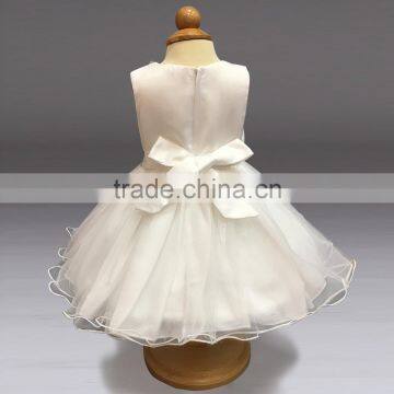 High - End Baby Frock Design Pictures Dress Children Bead Sleeveless Dress photo-4