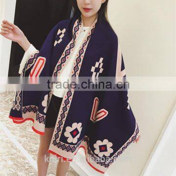 Luxury Brand Scarf Women 2016 Winter Faux Cashmere Scarf Soft Double Sided Dancing Girl Scarf