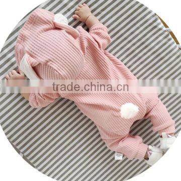S17708A Autumn Baby Boy Clothes Cartoon Animal Jumpsuit photo-4