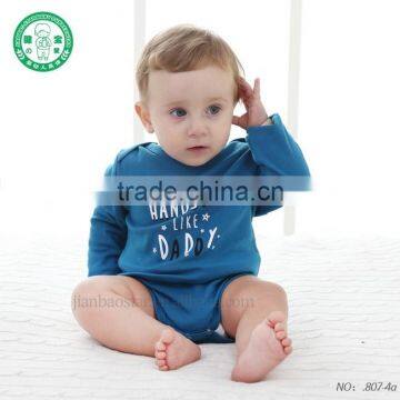OEM Service Full Sleeve Boutique Cotton Baby Romper Hot Selling Baby Bodysuit photo-2