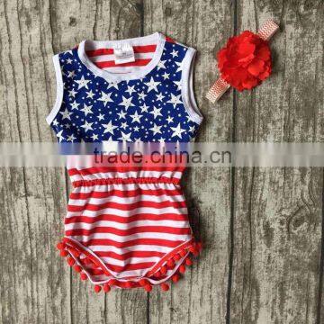 baby girls Summer clothes infant striped romper navy tutu cotton baby all star romper girls July 4th cotton match headband