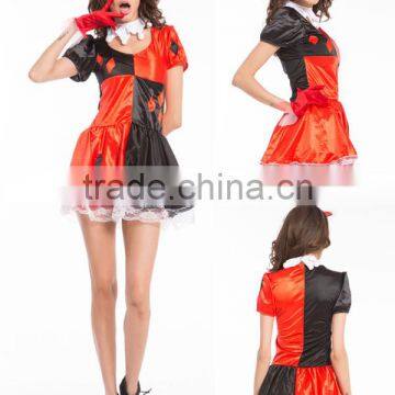 New Adult Sexy Halloween Party Circus Clown Costumes Outfit Fancy Cosplay Dress