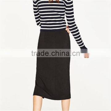 2017 Hot Sale Young Lady Maxi Pencil Skirts With Ruffles photo-4