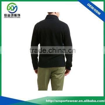 Popular Style OEM Custom Black Color Polar Fleece Pullover Jacket / Sweatshirt Hoodie for Men photo-2