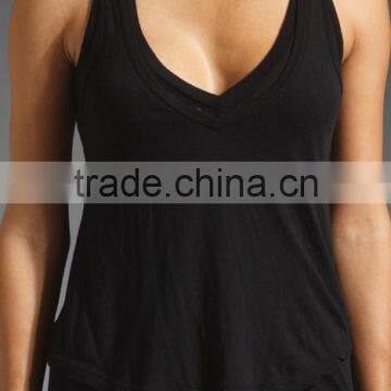 Loose Double V Tank Tops Women photo-2