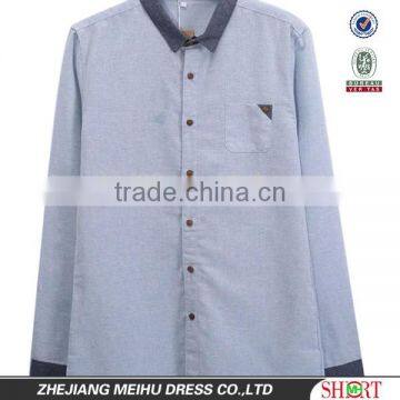 pointed collar spandex fabric mens shirt dress shirt