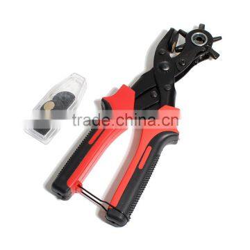 High Quality Red Heavy Duty Leather Hole Punch Hand Pliers Set photo-3