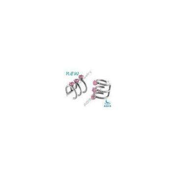 Pink Zircon Stone Surgical Non - toxic Fancy 14g Non - Piercing Ear Piercing Body Jewelry